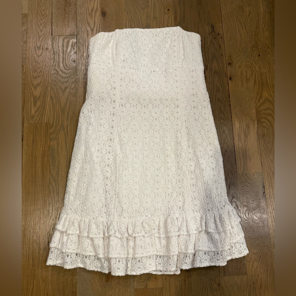 Lilly Pulitzer Strapless White Lace Dress